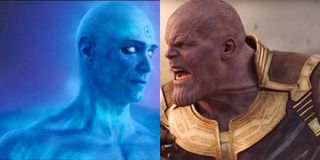 Billy Crudup in Watchmen and Josh Brolin as Thanos