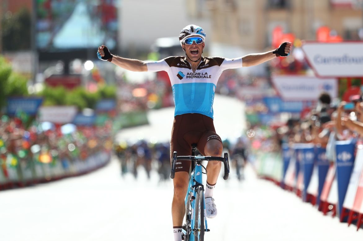 Tony Gallopin (AG2R La Mondiale) dashed away in the finale at Pozo Alcon.
