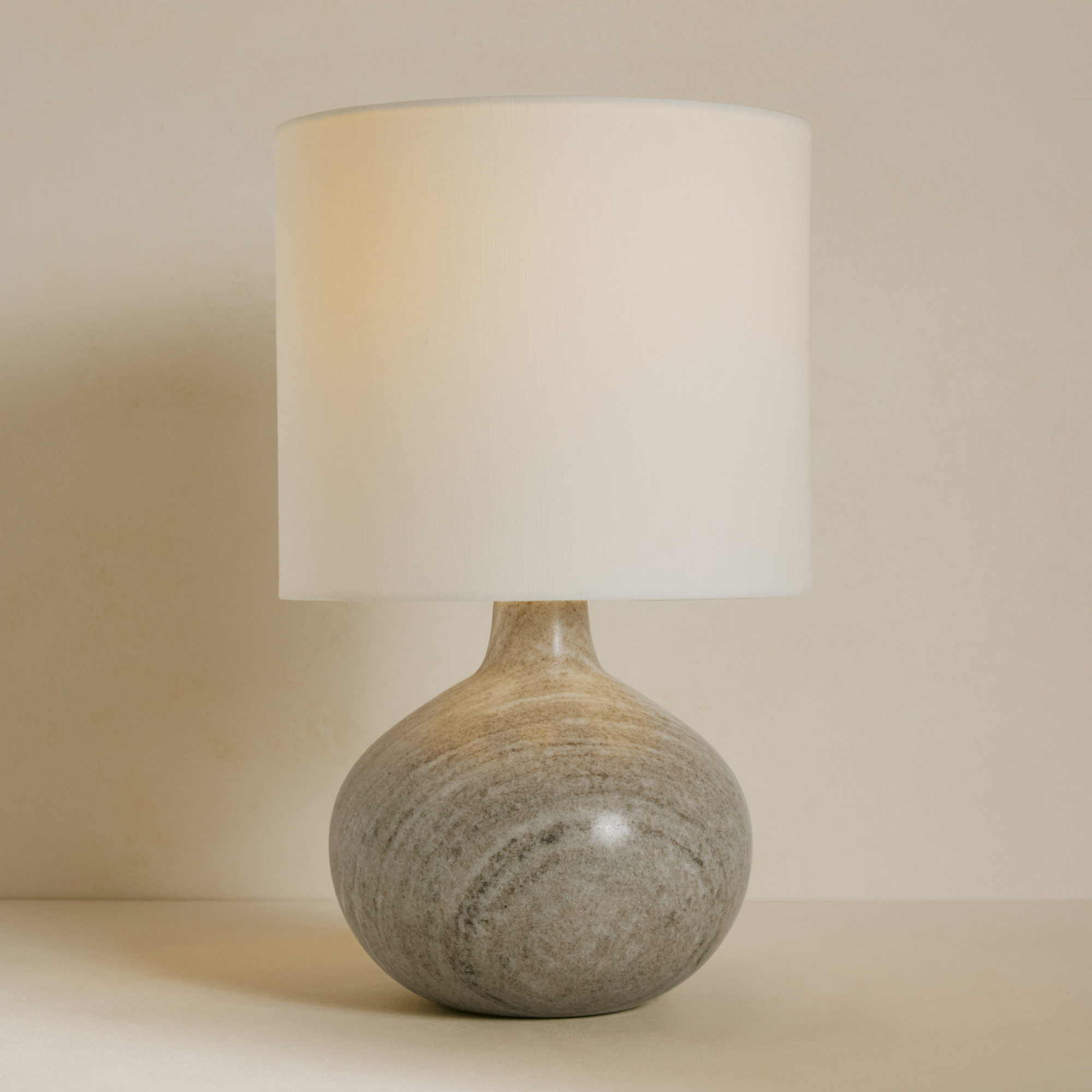Marlow Marble Round Table Lamp 