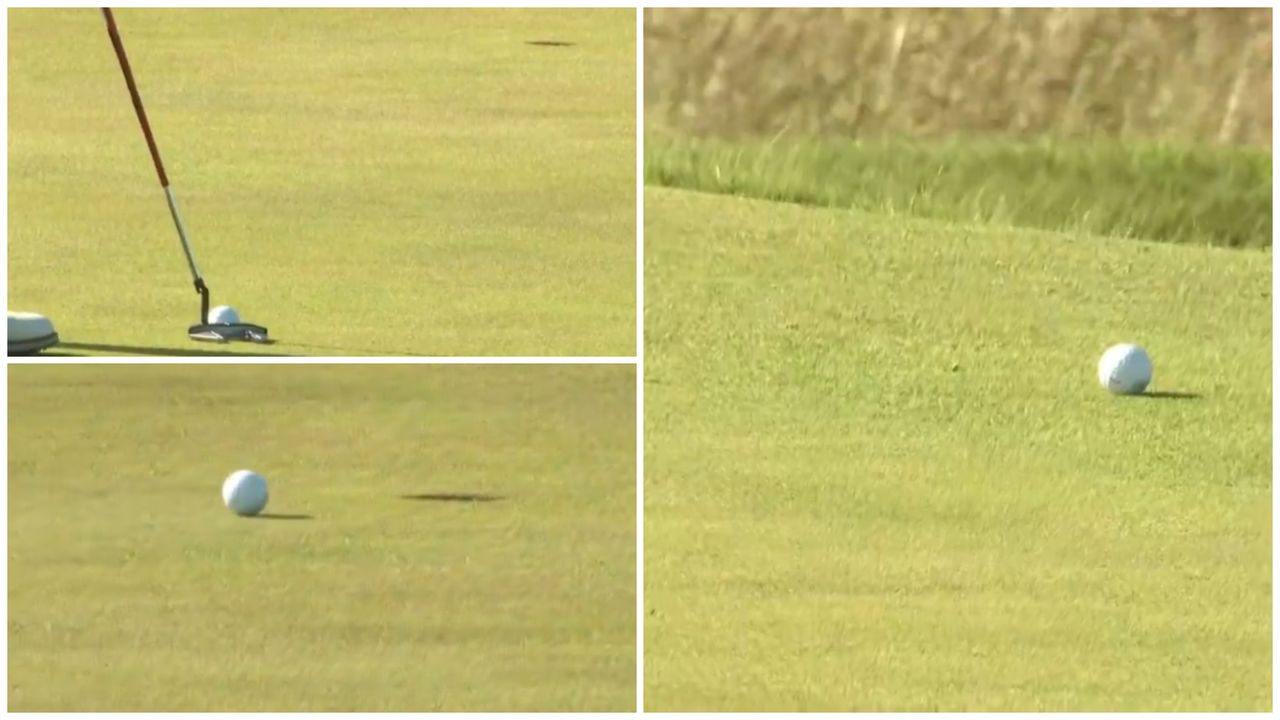 Images of a putt going astray at the Victorian PGA Championship