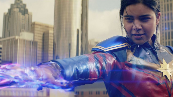 Kamala Khan using her powers in Ms Marvel