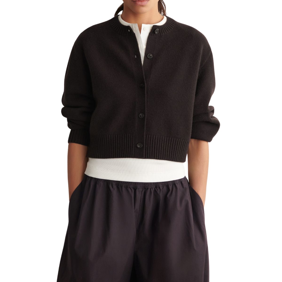 cos brown cardigan