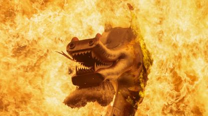 A Viking Longship is burnt during the Up Helly Aa festival in Lerwick, Scotland