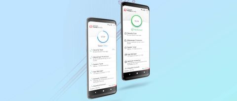 Trend Micro Mobile Security app shown on Android phones