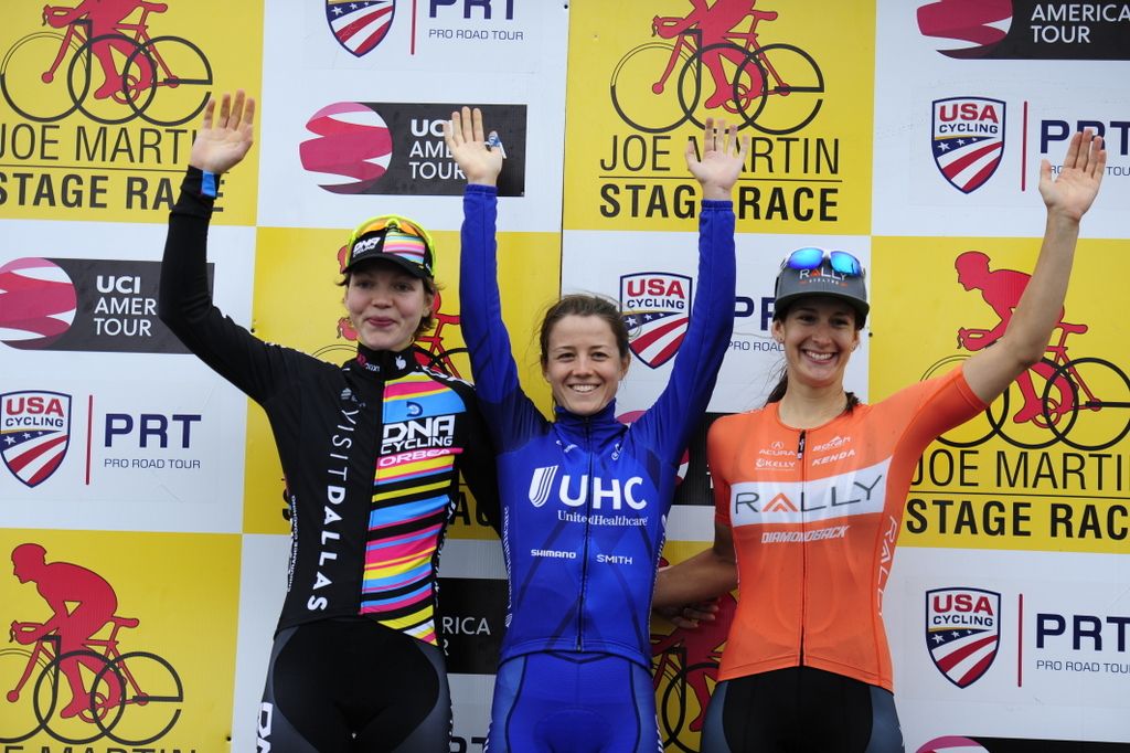 Claire Rose (Visit Dallas DNA), Ruth Winder (UnitedHealthcare) and Sara Bergen (Rally Cycling)