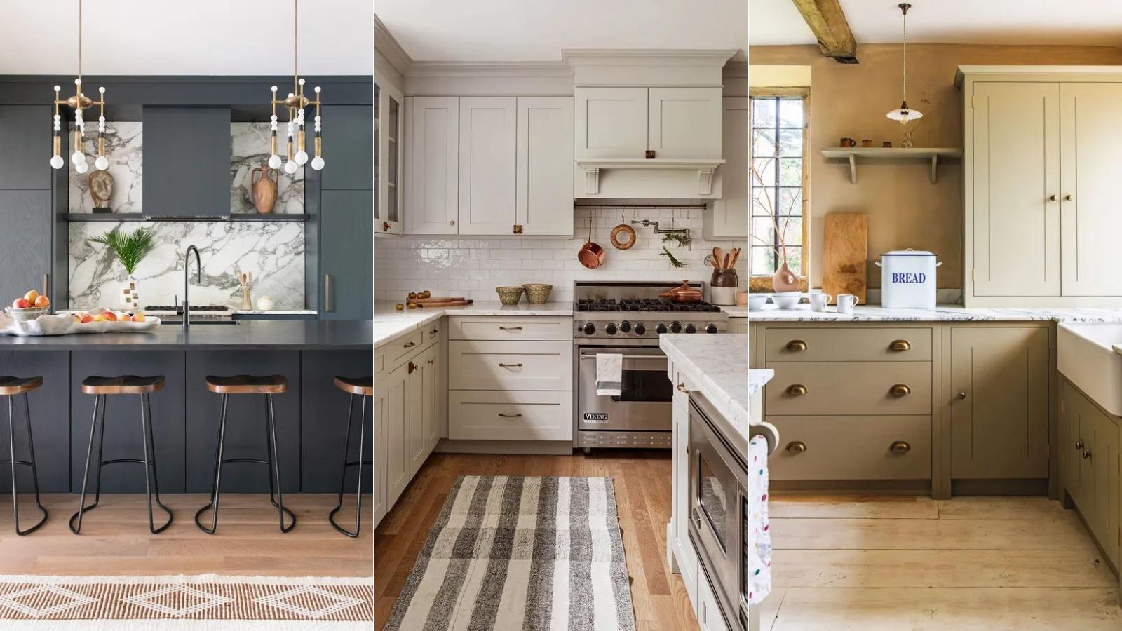 Black Kitchen Cabinets with Viking Range - Contemporary - Kitchen