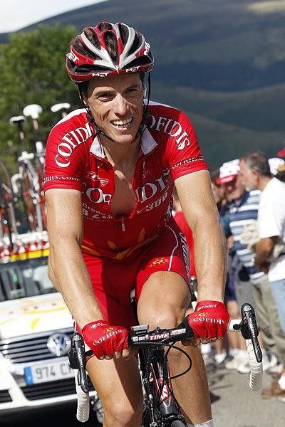 Sylvain Chavanel smiles in the mountains. He even held the polka dot for a few days.