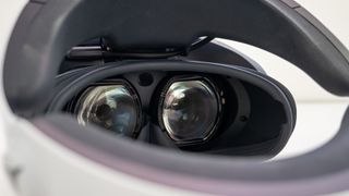 A look inside the headset at the lenses and eye tracking on the PlayStation VR2