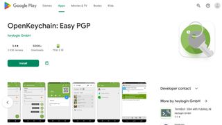 Website screenshot for OpenKeychain on Google Play