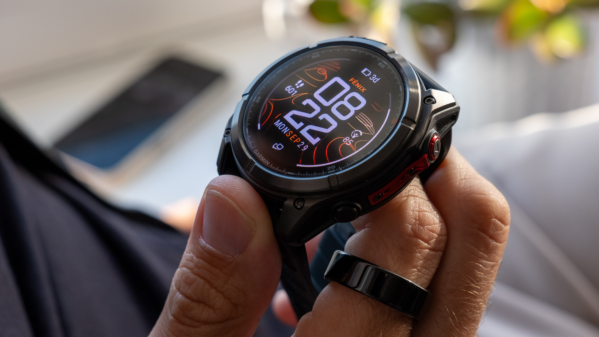 Garmin Fenix 8 Pro in hand