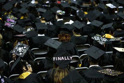 Graduation caps.