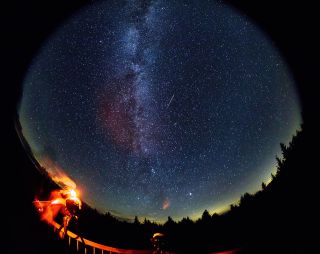 Perseid meteor over West Virginia