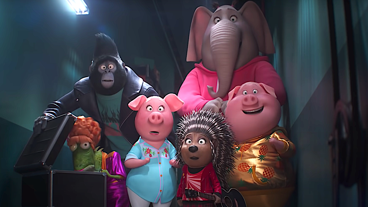 The characters from Sing 2 look surprised.