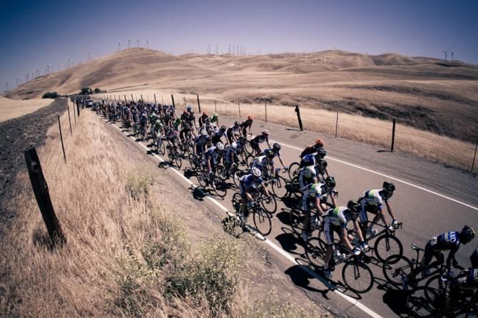 The peloton spent another day in the California countryside.