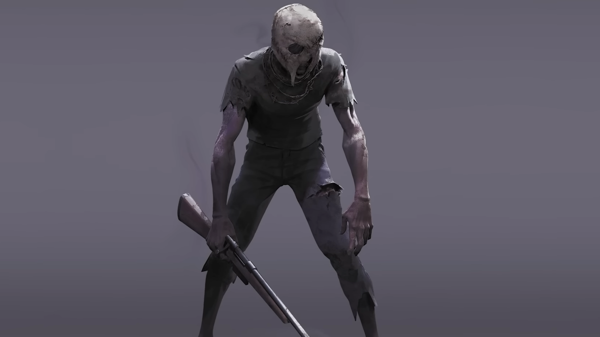 Undead monster in rags holding a shotgun