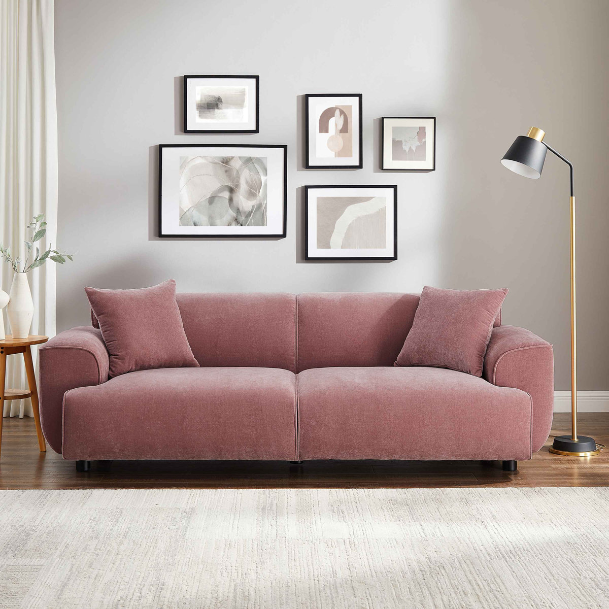 Latitude Run&amp;reg; Minimore Modern Style Sofa 91" W Upholstered 3-Seater Sofa &amp;amp; Reviews | Wayfair