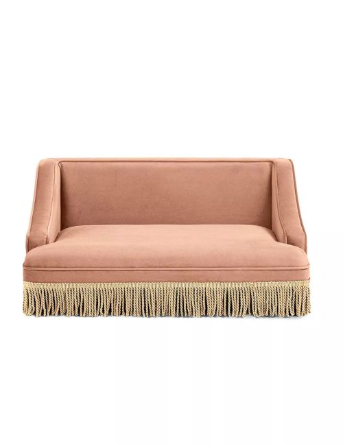 Zeus and Ruta Velvet Fringed Pet Sofa