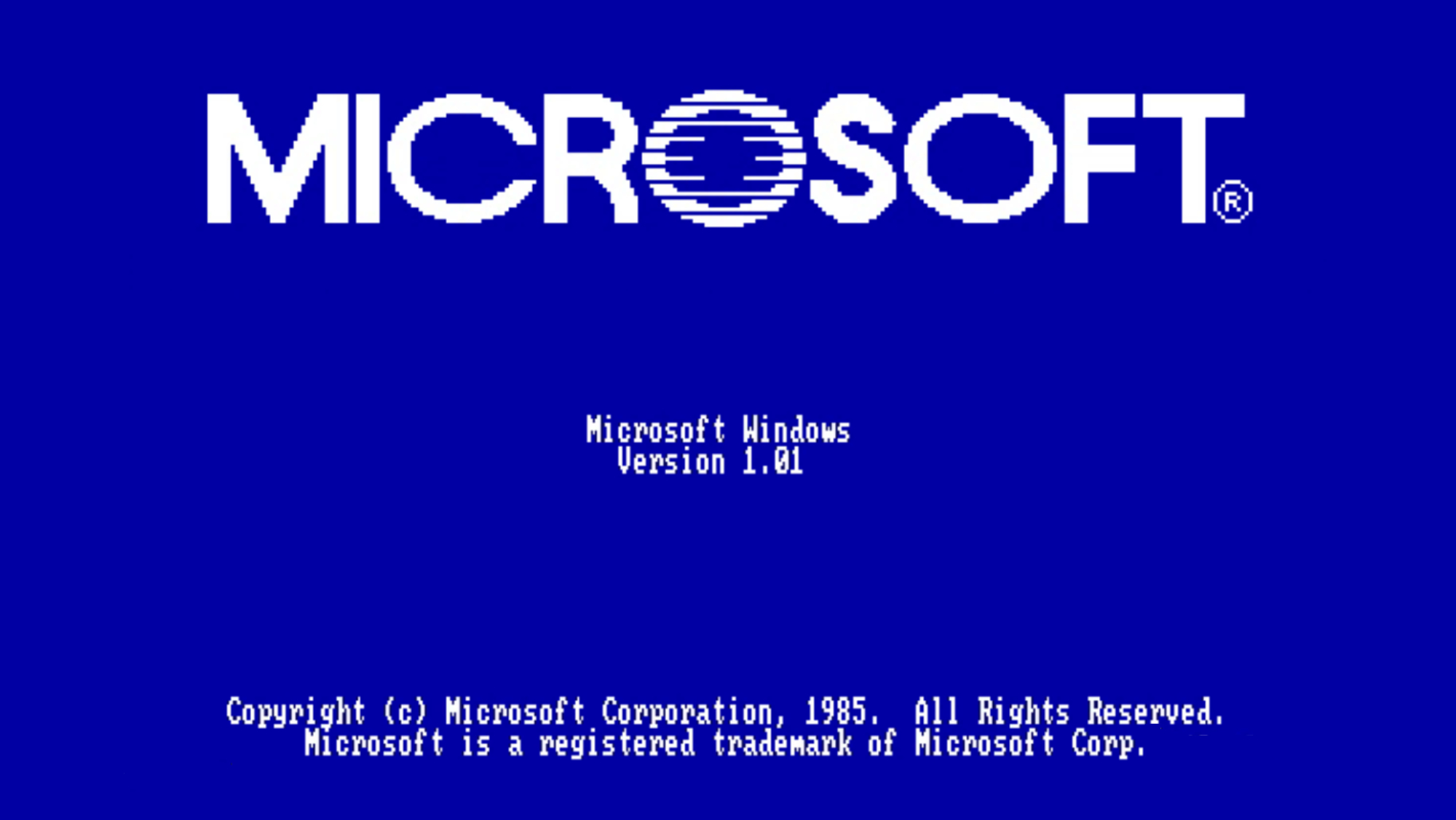 Windows 1.0 boot screen