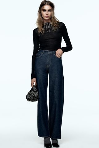 Straight Leg Long Length Z1975 Jeans With a High Waist