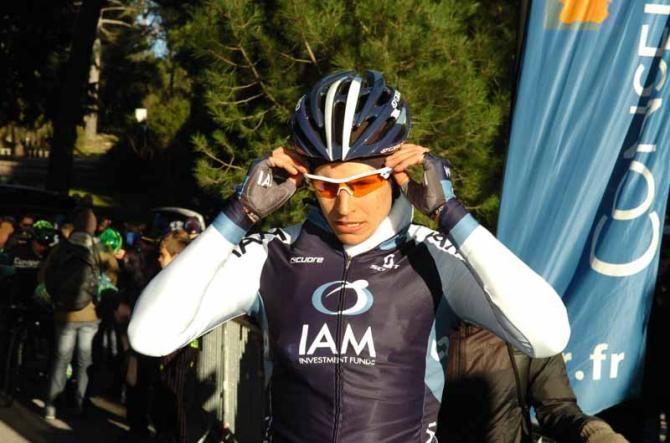 Thomas L&ouml;vkvist (IAM Cycling) at the start of stage 4