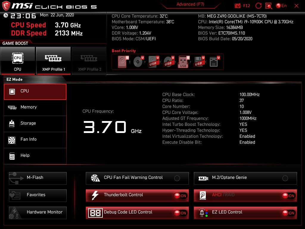 MSI MEG Z490 Godlike