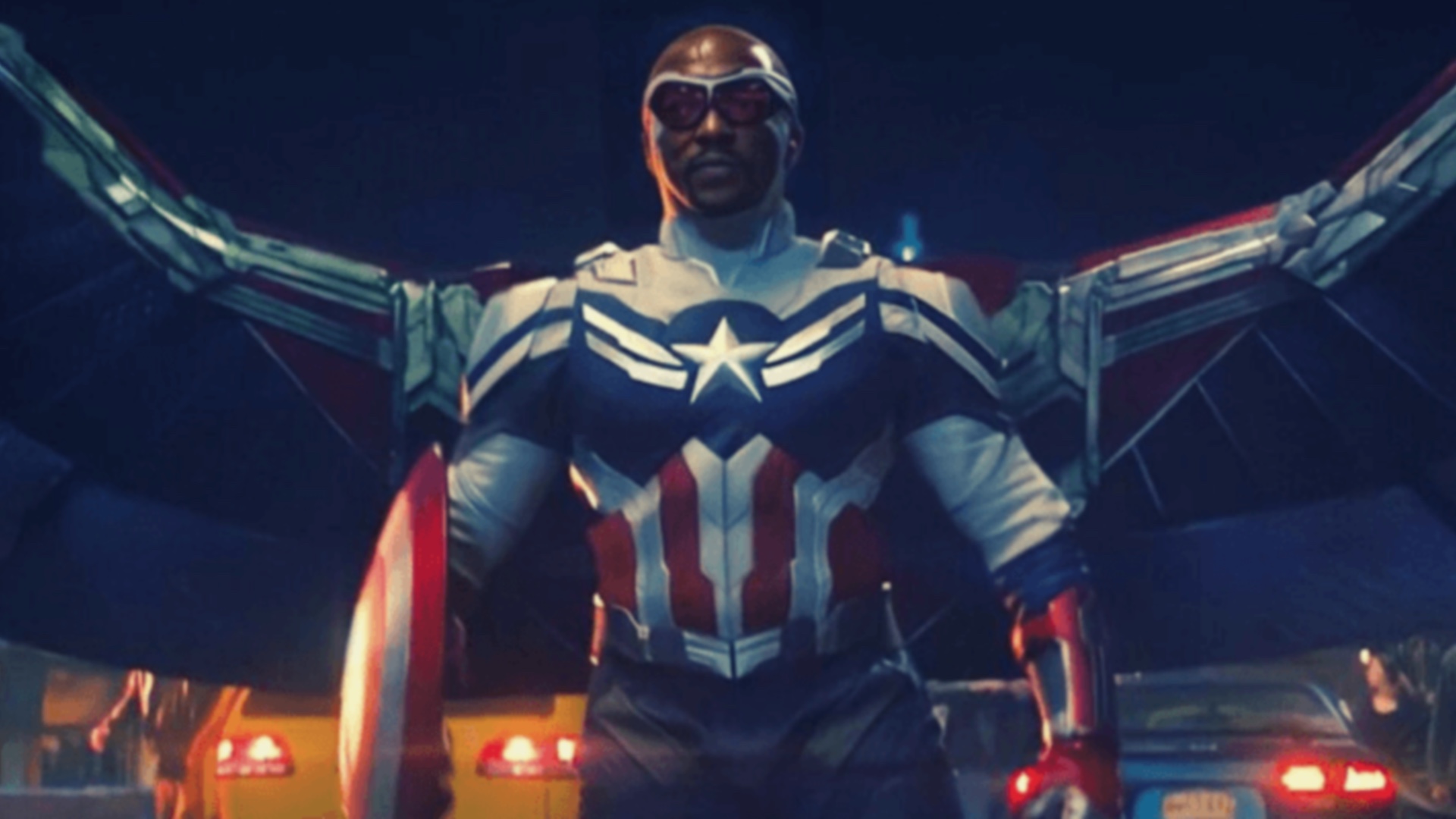 Sam Wilson as Captain America in the MCU