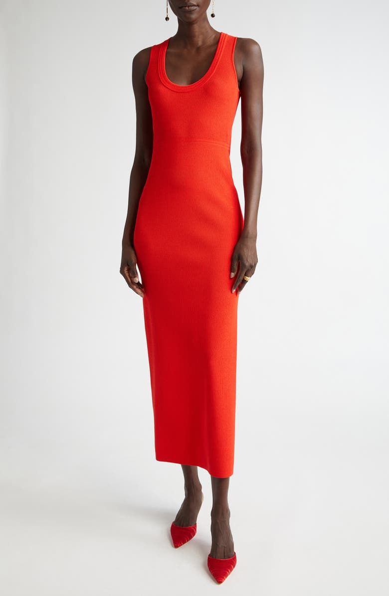 Scoop Neck Fine Rib Tank Dress