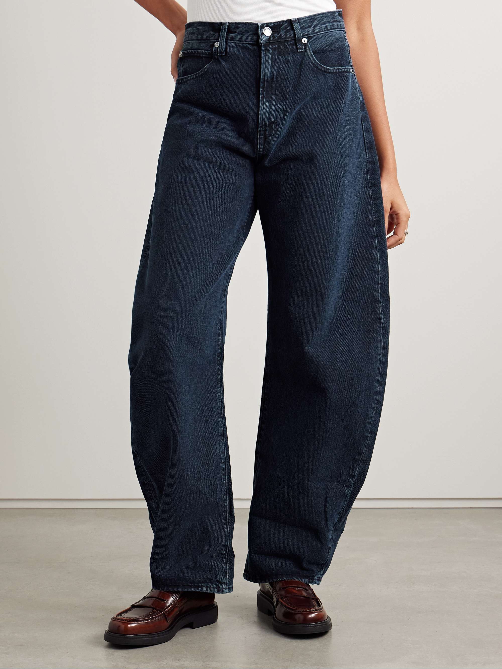 The Bubble High-Rise Barrel-Leg Jeans