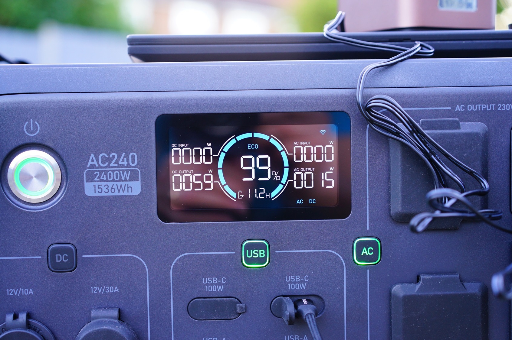 Bluetti AC240 during our review process