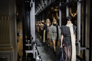 Women on runway at Louis Vuitton show at Paris Fashion Week A/W 2023
