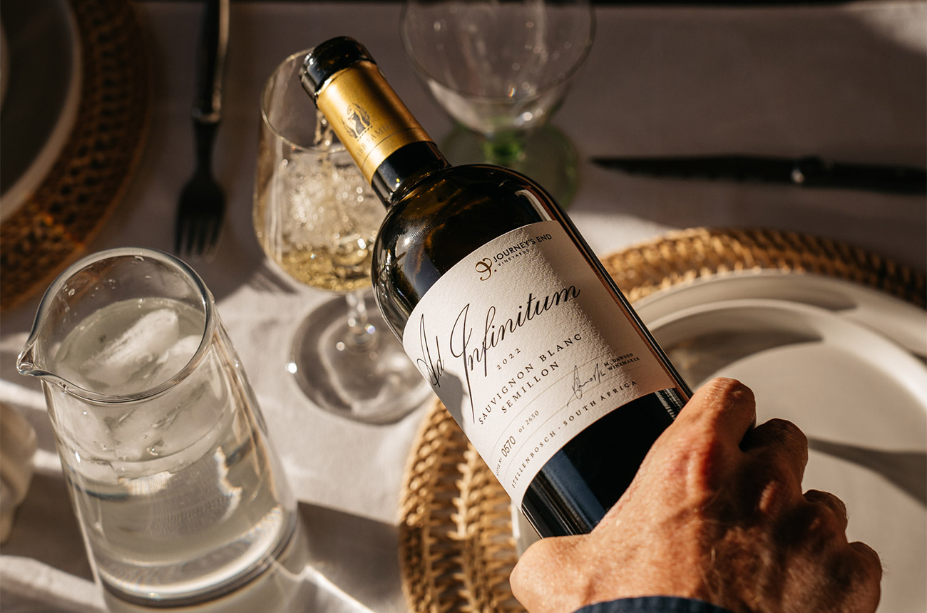 Journey's End's flagship white wine is Ad Infinitum