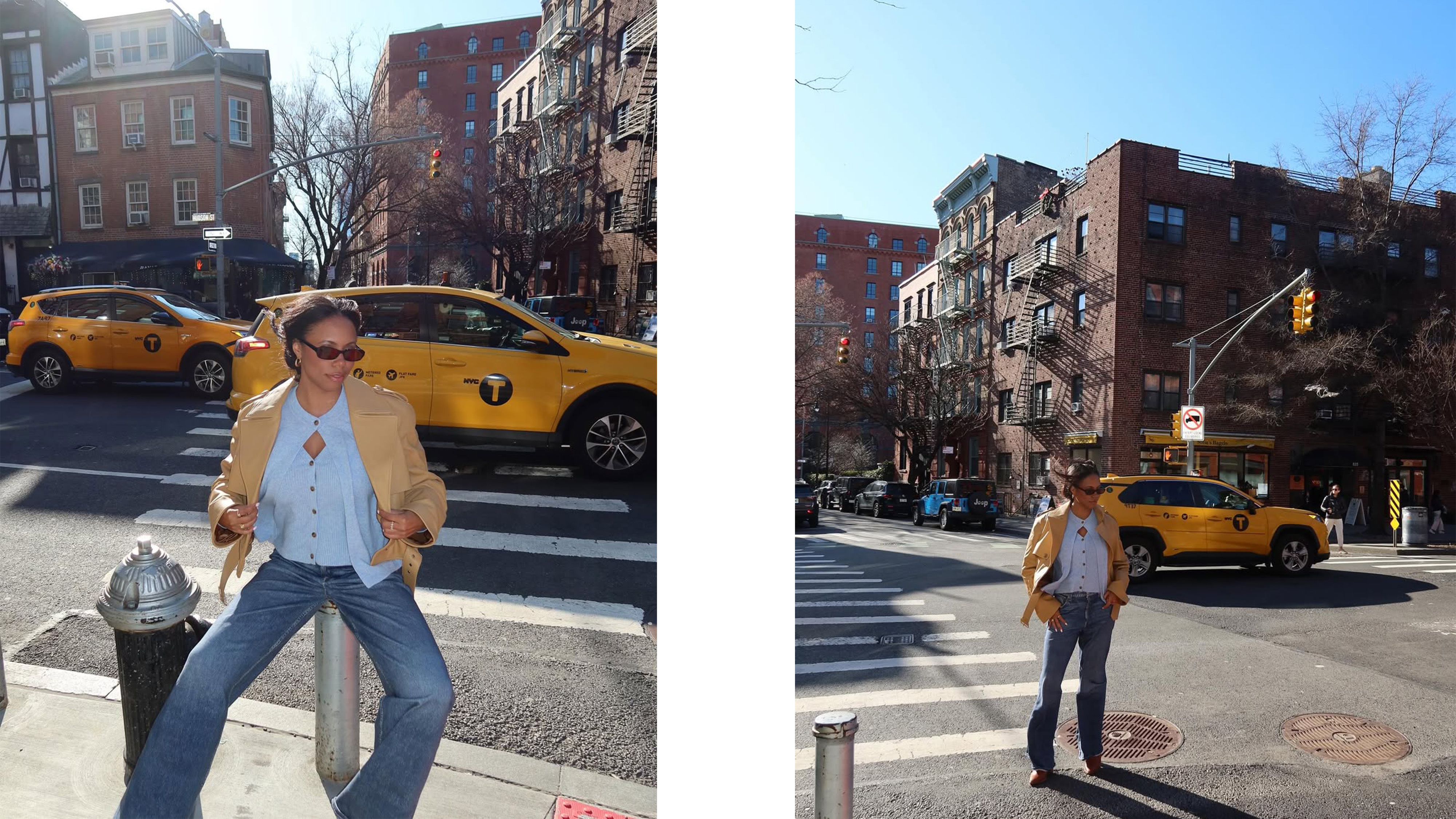 sierra mayhew with a taxi cab