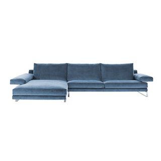 Aram Store Ego sofa in Vellú 5529 fabric on chromed base