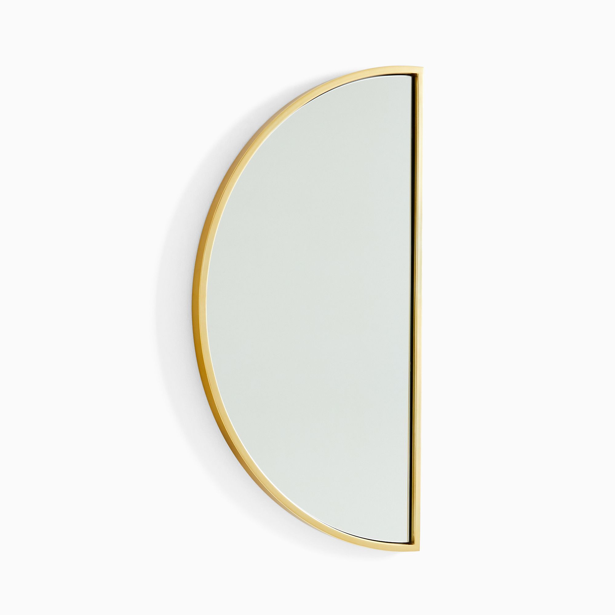Half-Moon Metal Wall Mirror