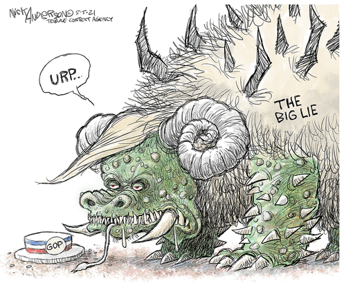 Political Cartoon U.S. trump gop lies