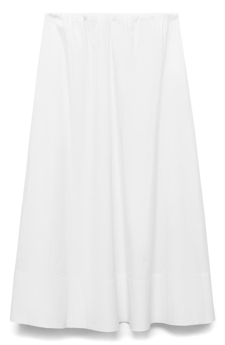 Flared Cotton Midi Skirt