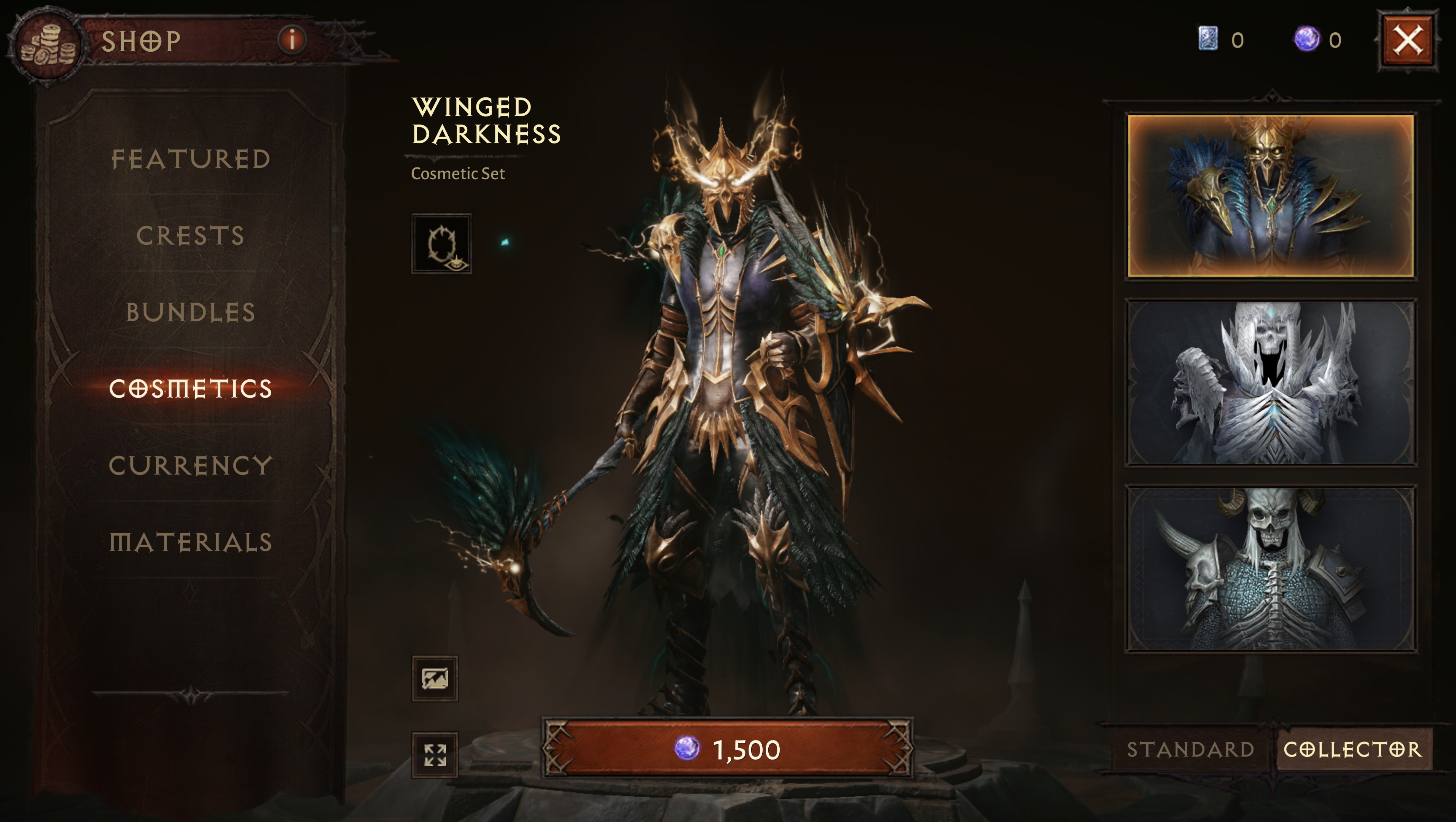 Diablo Immortal shop screens