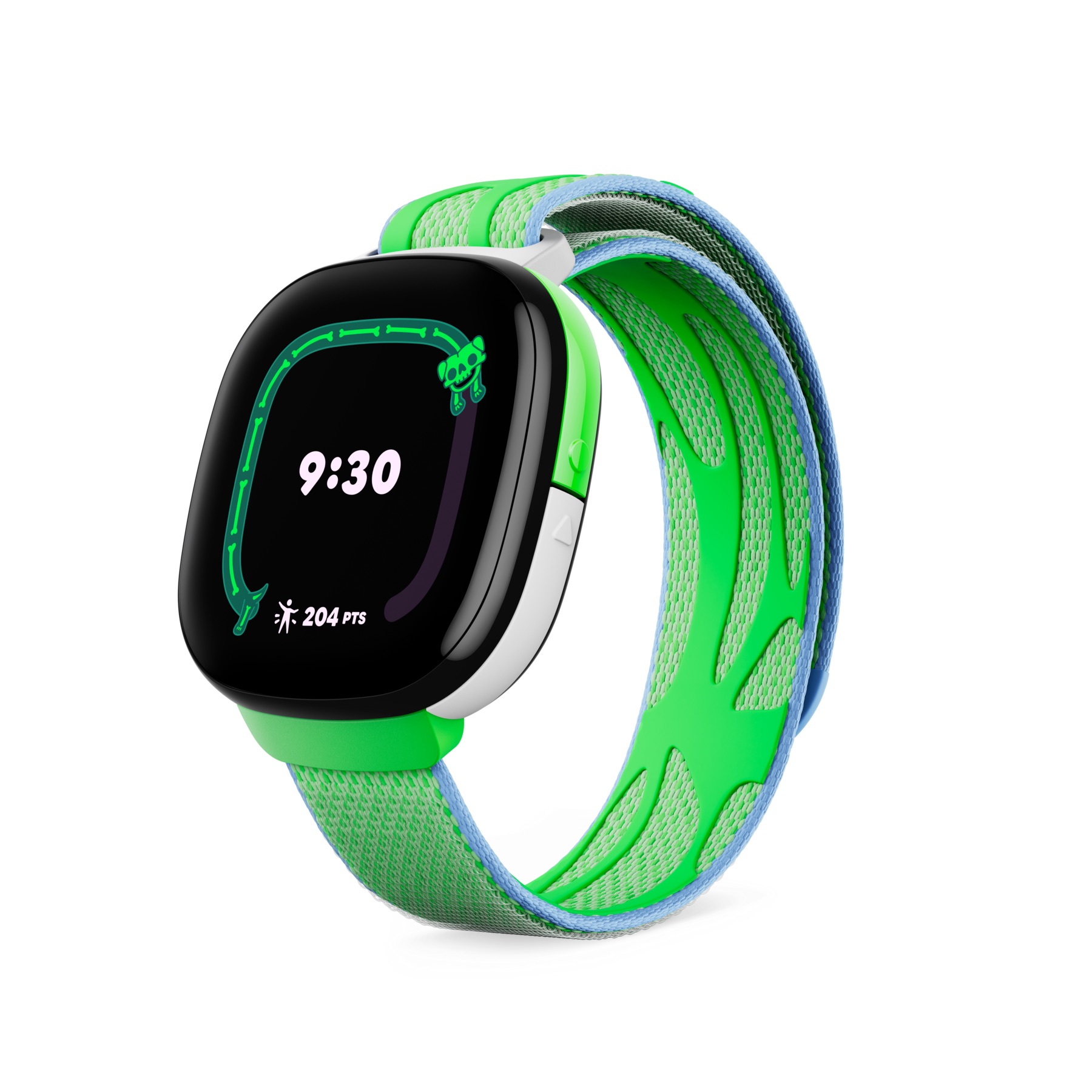 Render of Fitbit Ace LTE with Spooky Pugs band