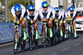 Orica-GreenEdge was third fastest in the Vuelta a España team time trial