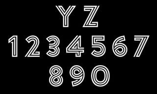 Example of Argon font's numeric characters