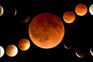 Photographer John Ashley created this striking mosaic of the blood moon phases during a total lunar eclipse on April 15, 2014 as seen from Kila in northwestern Montana.