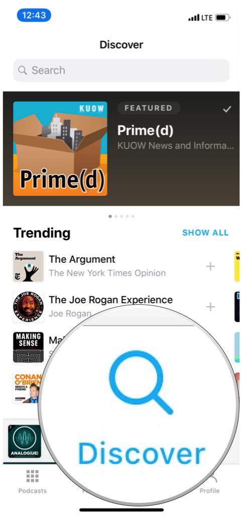 Pocket Casts, Discover tab