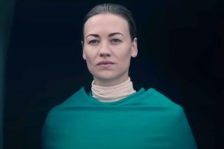 Yvonne Strahovski in a scene from the Hulu series: The Handmaid's Tale