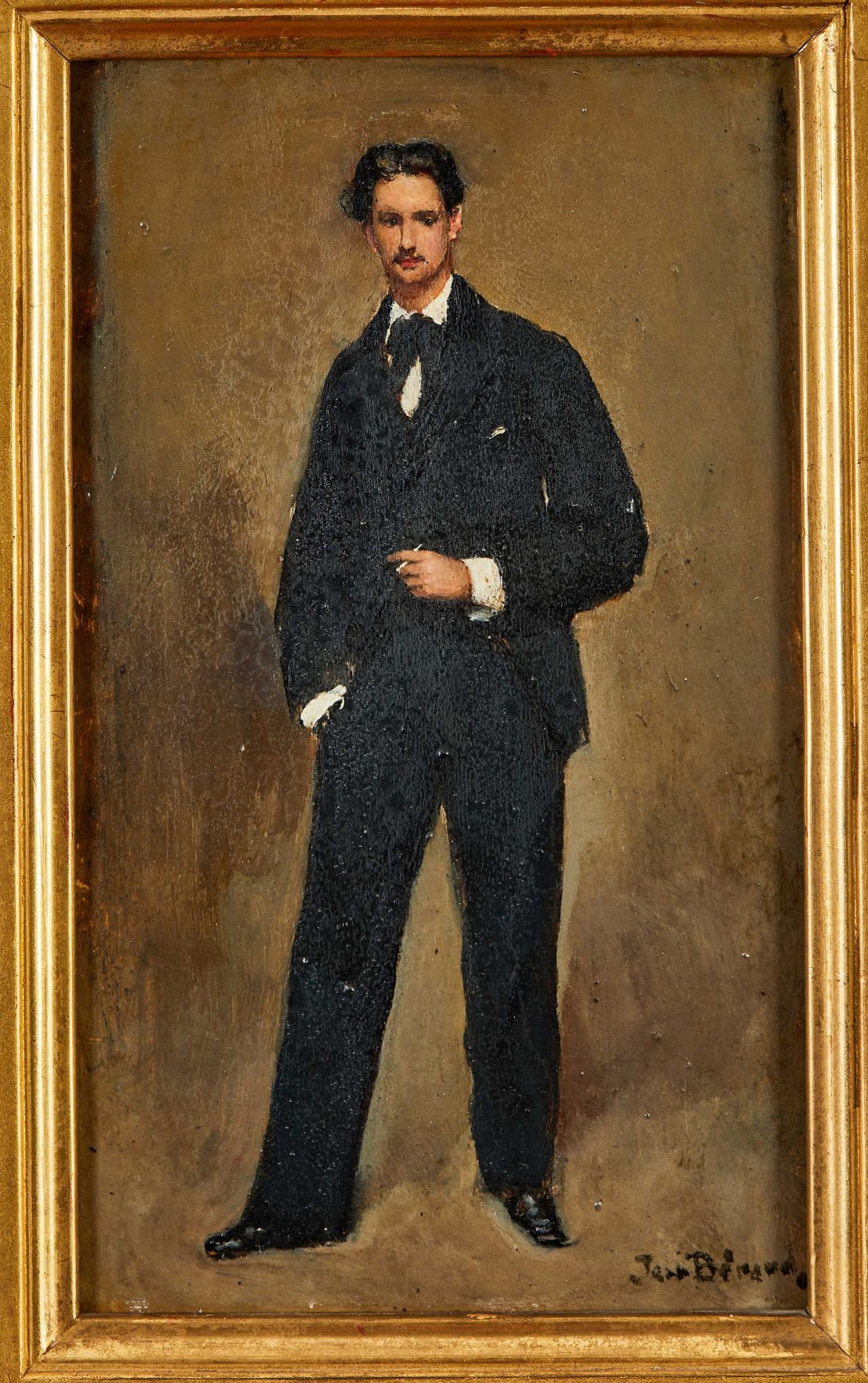 Portrait of a Man, undated, oil on board, 5in by 7in, by Jean Béraud (1849–1935), private collection. Credit: Andrew Sydenham/Country Life Picture Library.