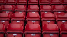 Empty seats in a football stadium
