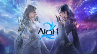 The key art and key character duo for Aion 2