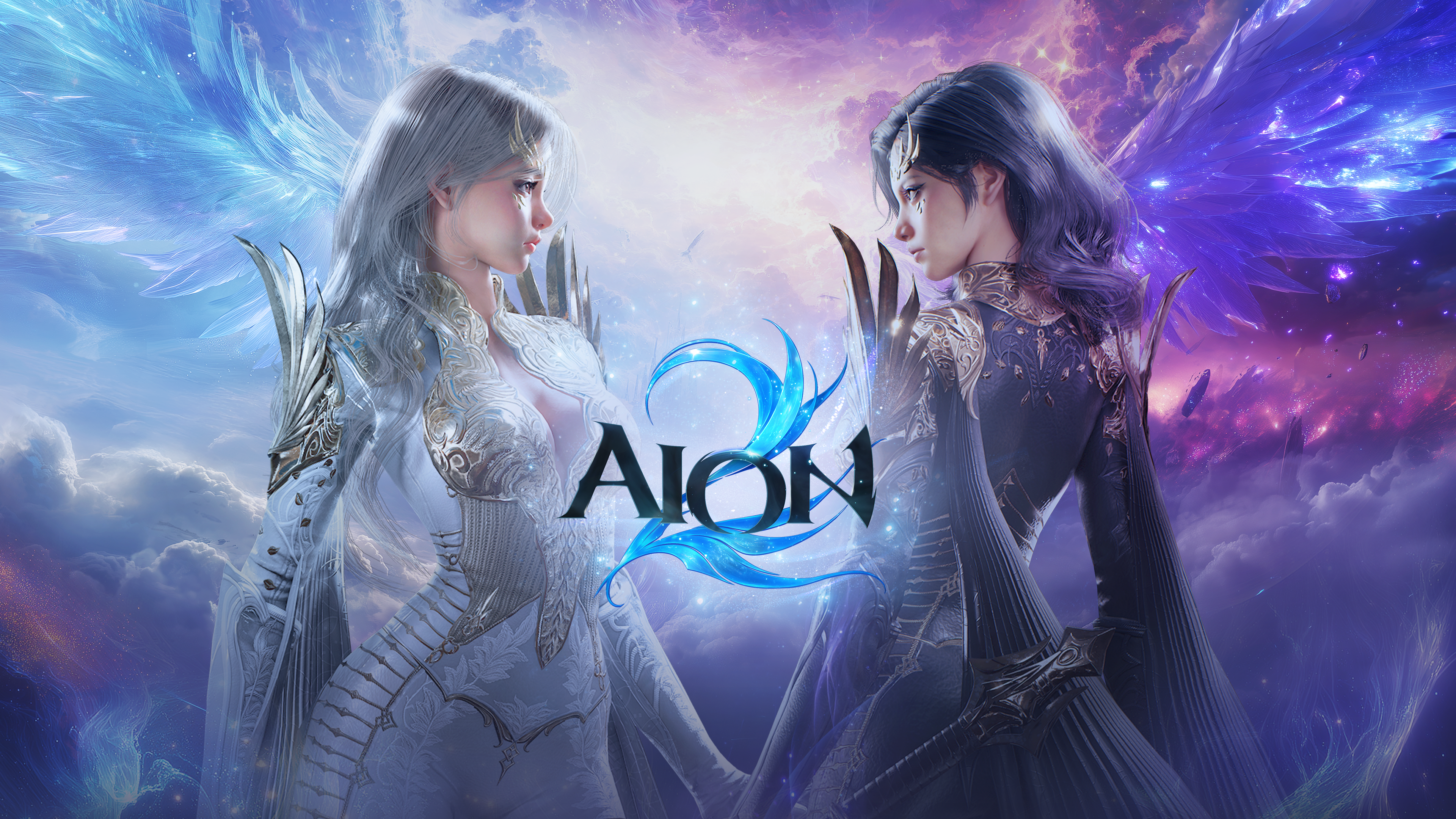 The key art and key character duo for Aion 2