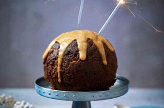 salted caramel christmas pudding