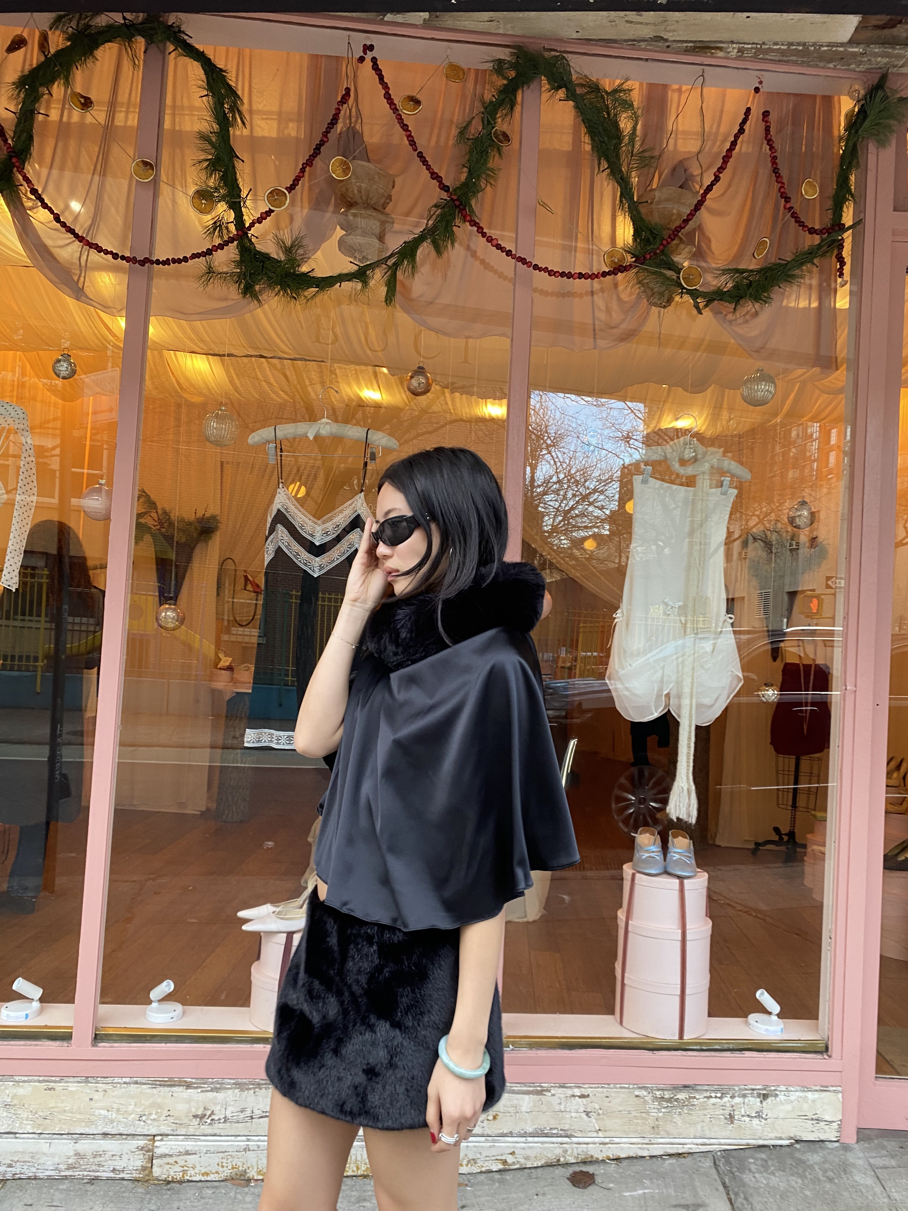 Vivian Li wearing New York based brands