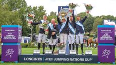 The British team win the Nations Cup at Hickstead